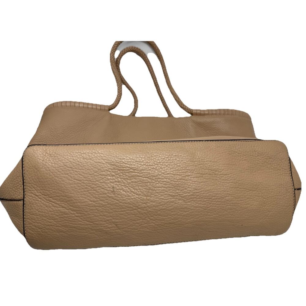 NEW TORY BURCH LEATHER TAYLOR TOTE DEVON SAND NEW WITH TAGS - Picture 9 of 11